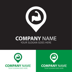 Fitness place with pin icon