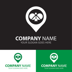 Ping pong with pin icon