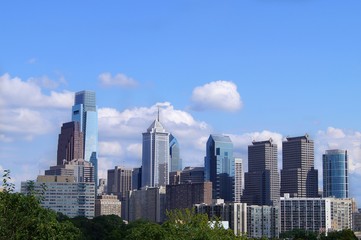Fototapeta na wymiar A view over Philadelphia, USA.