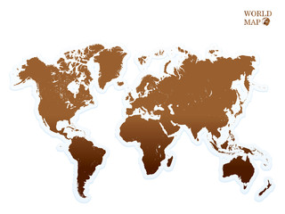 world map brown.