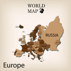 World Map Europe.