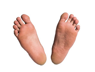 foot on white background