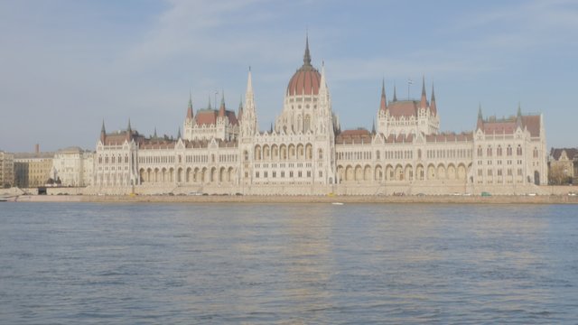 City of Budapest scene with Hungarian National Parliament and river Danube by the day 4K 2160p UltraHD footage - River Danube bank with Parliament building in capital of Hungary Budapest 4K 3840X2160