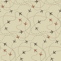 travel air plane seamless pattern, vector
