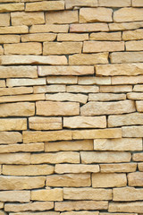 Exterior brown brick wall, textured wall background.