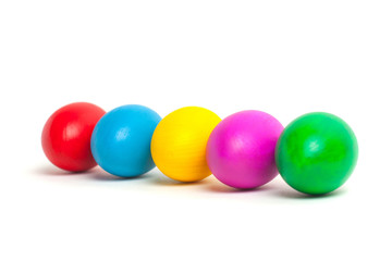 Colored eggs on a plate. Easter eggs.