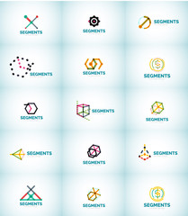 Abstract logo, thin line geometrical design