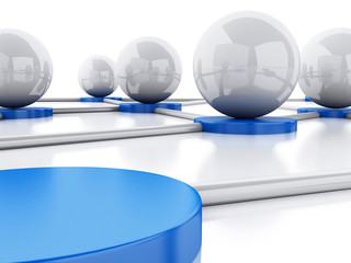 3d social network and communication.