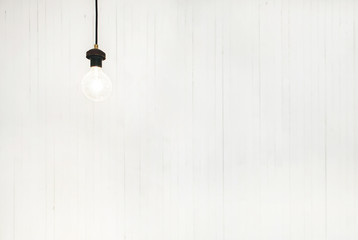 Light Bulb White Background Brightly Modern Concept