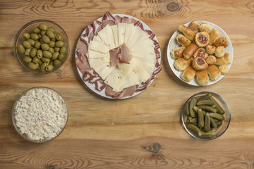 Served food on a plate, in a bowl.