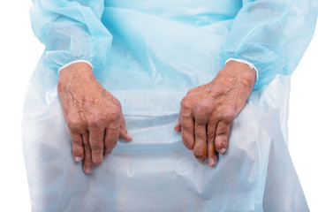 Man with a diagnosis of polyarthritis .