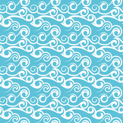 Blue abstract pattern with waves