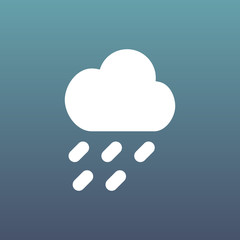 Fototapeta na wymiar Rain Cloud Flat Vector Icon