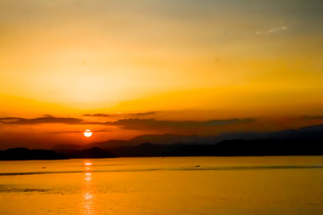 Sunrise sea of Naruto in the Seto Inland Ocean
