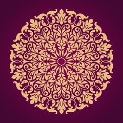 Ornamental round lace pattern.