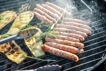 grilled sausages