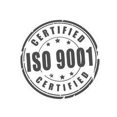 Fototapeta na wymiar ISO 9001 certified vector stamp