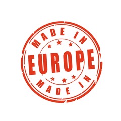 Made in Europe vector stamp