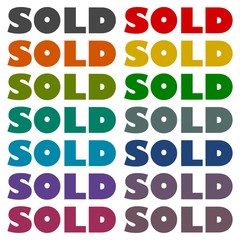 Sold icons set