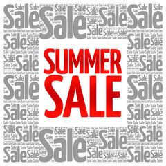 SUMMER SALE words cloud, business concept background