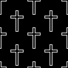Religious cross seamless pattern