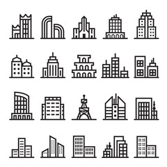 Fototapeta premium building icons