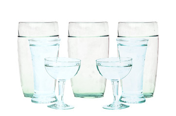water glass isolated with clipping path included