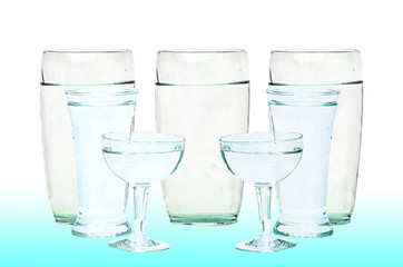 water glass isolated with clipping path included