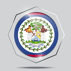 Button Flag of Belize