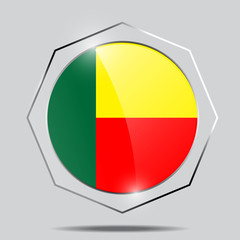 Button Flag of Benin