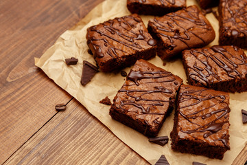 chocolate cake on a baking sheet