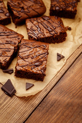 chocolate cake on a baking sheet