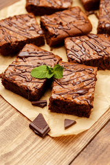 chocolate cake on a baking sheet