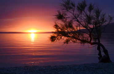 Sunset over the Adriatic Sea, Croatia