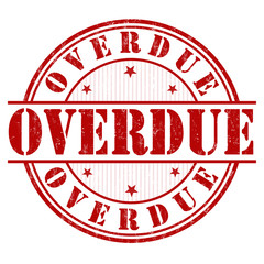 Overdue grunge stamp