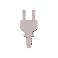 Electric plug sign icon