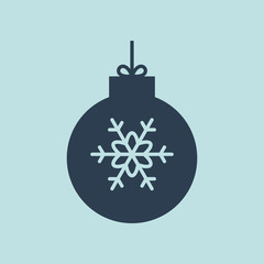 Icon of Christmas Ball. EPS-10.