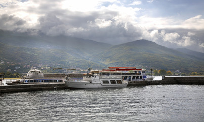 Port in Ohrid. Macedonia