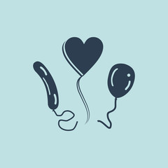 Icon of Balloons. EPS-10.
