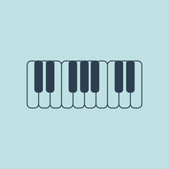 Icon of Piano Keys. EPS-10.