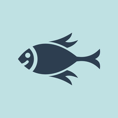 Icon of Fish. EPS-10.