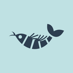 Icon of Fish. EPS-10.