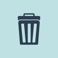Icon of Trash Can Or Dustbin. EPS-10.