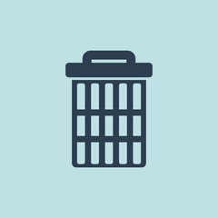 Icon of Trash Can Or Dustbin. EPS-10.