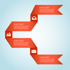 Infographic ribbon template