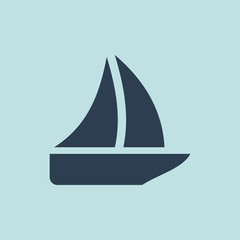 Icon of Sail Boat. EPS-10.