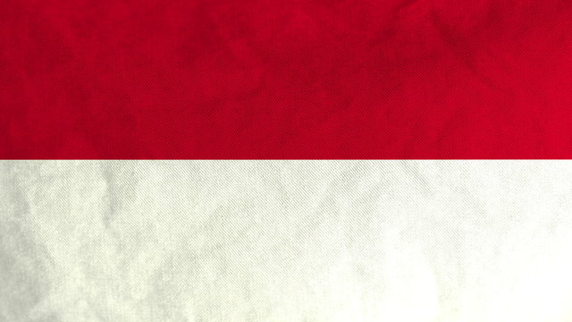 Indonesian flag waving in the wind (full frame footage in 4K UHD resolution).