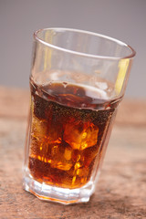 cocktail cola with ice