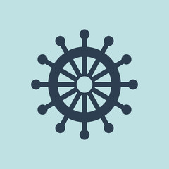 Icon of Ship Wheel. EPS-10.