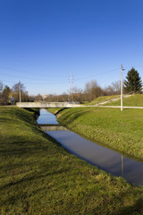 Fototapeta premium Small stream near lake Jarun in Zagreb